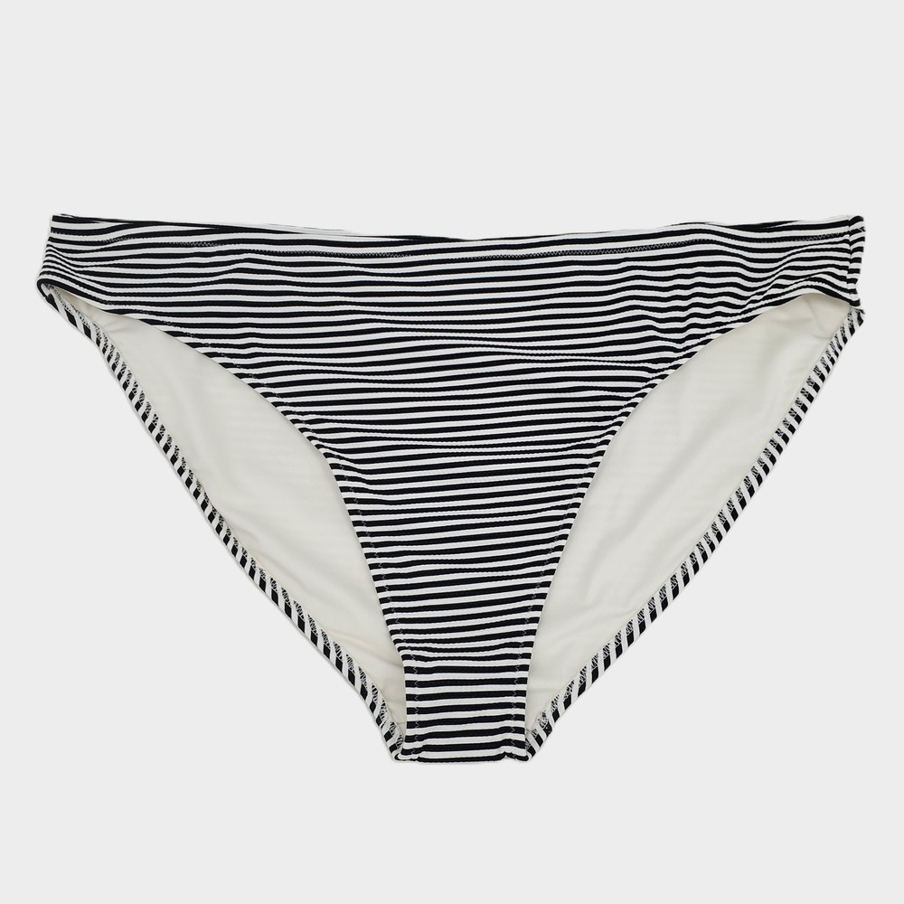 Old Navy Striped Textured Bikini Swim Bottoms Womens 4X‎ Black White New 680795